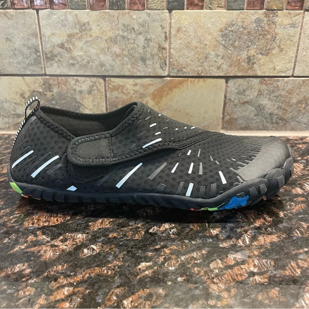 Black Youth Size 6 Big Kid Slip-On Water Shoes Comfortable & Lightweight